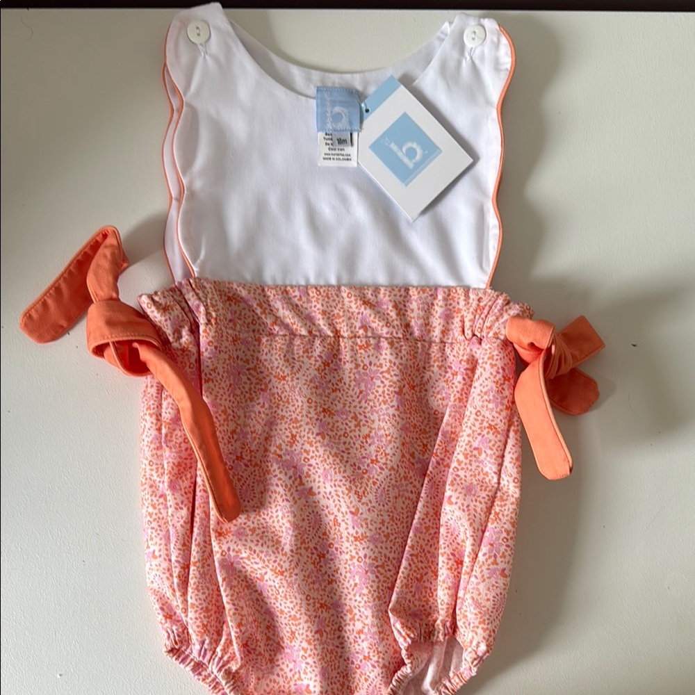 bella bliss White and Orange One Piece